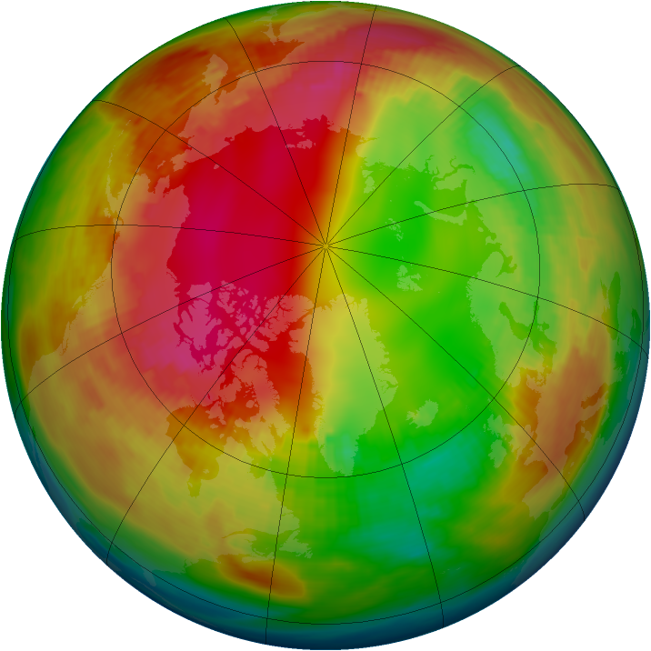 Arctic ozone map for 30 January 1979